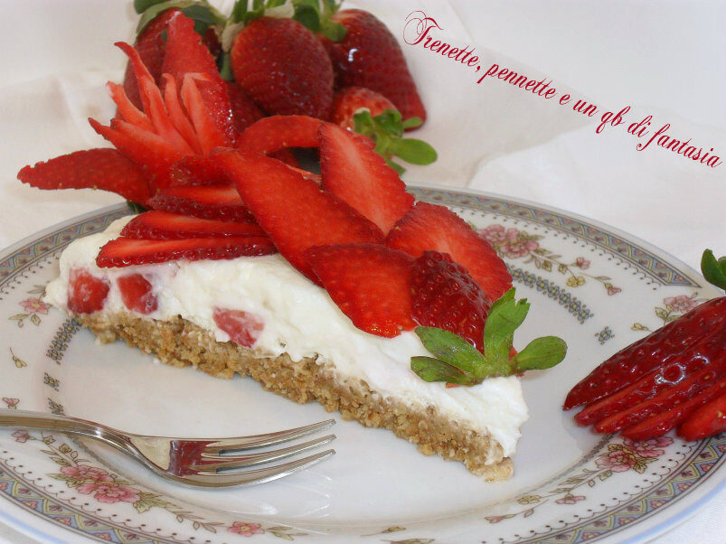 Torta cheese-cake con fragole