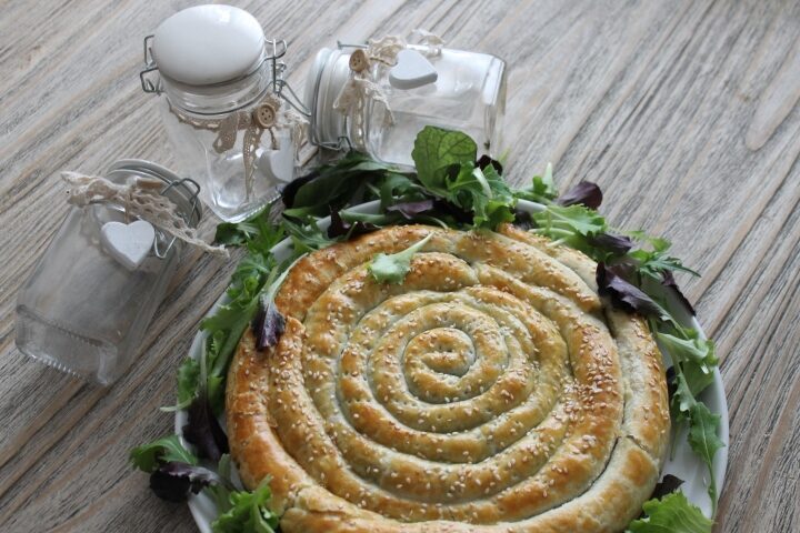 Torta chiocciola spinaci e patate