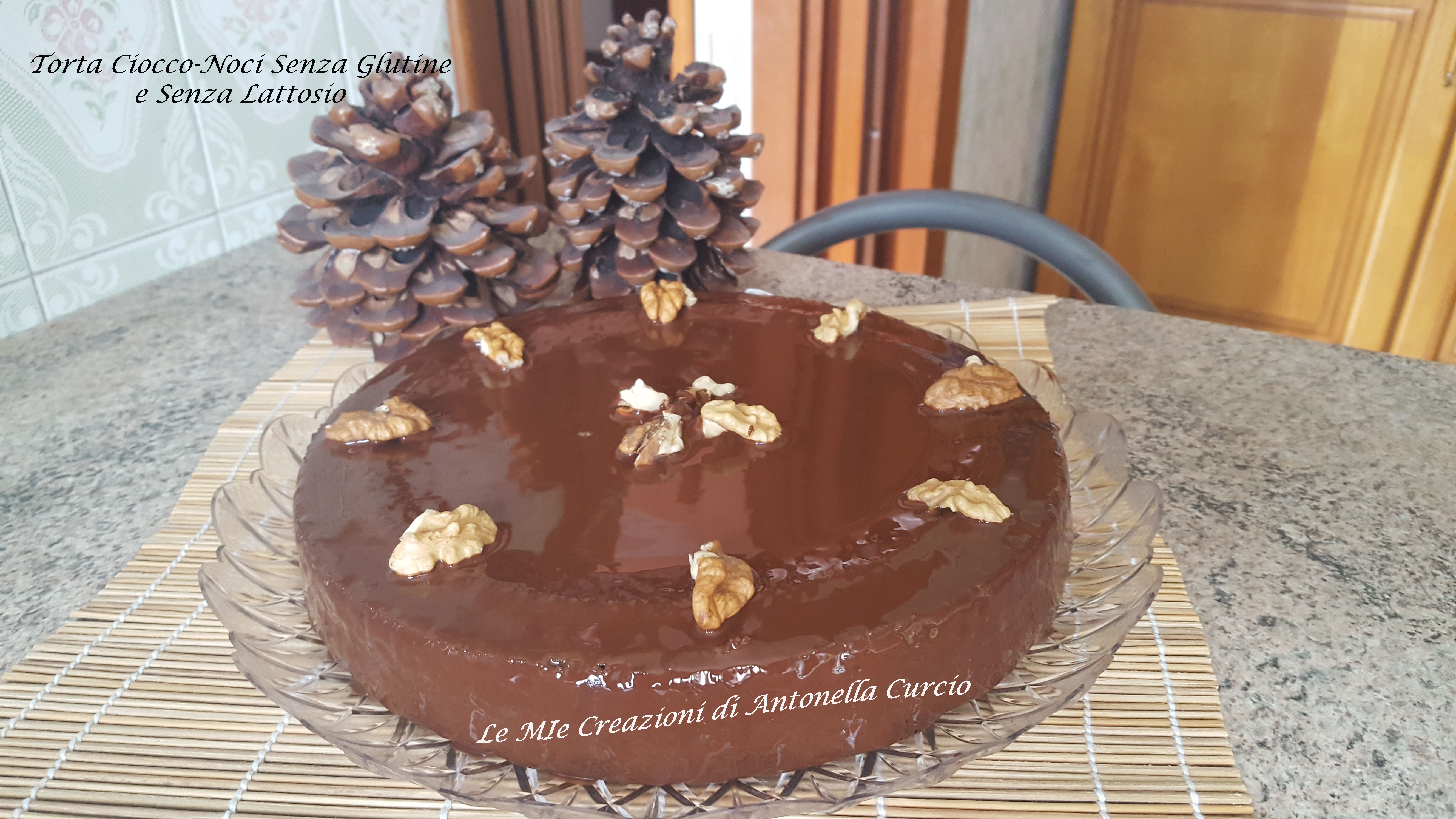 Torta ciocco-noci senza glutine e senza lattosio