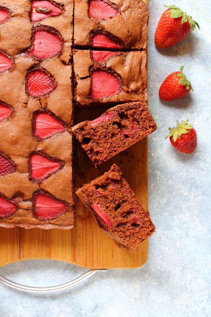 Torta cioccolato e fragole
