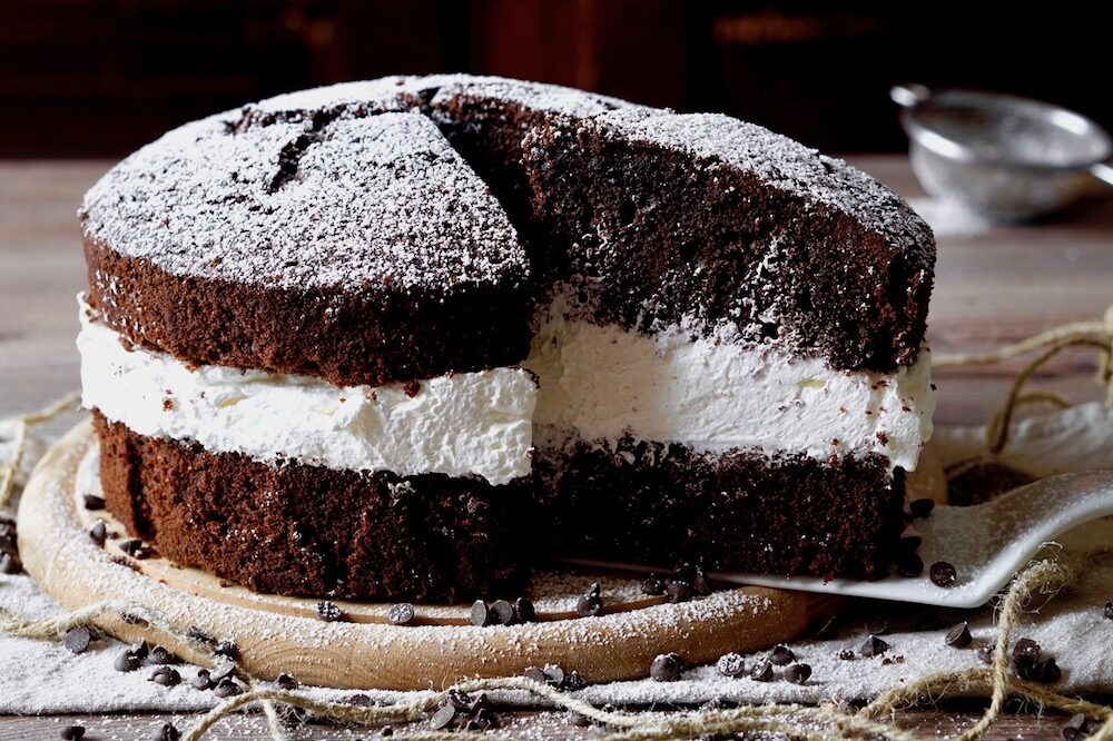 Torta cioccolato e panna