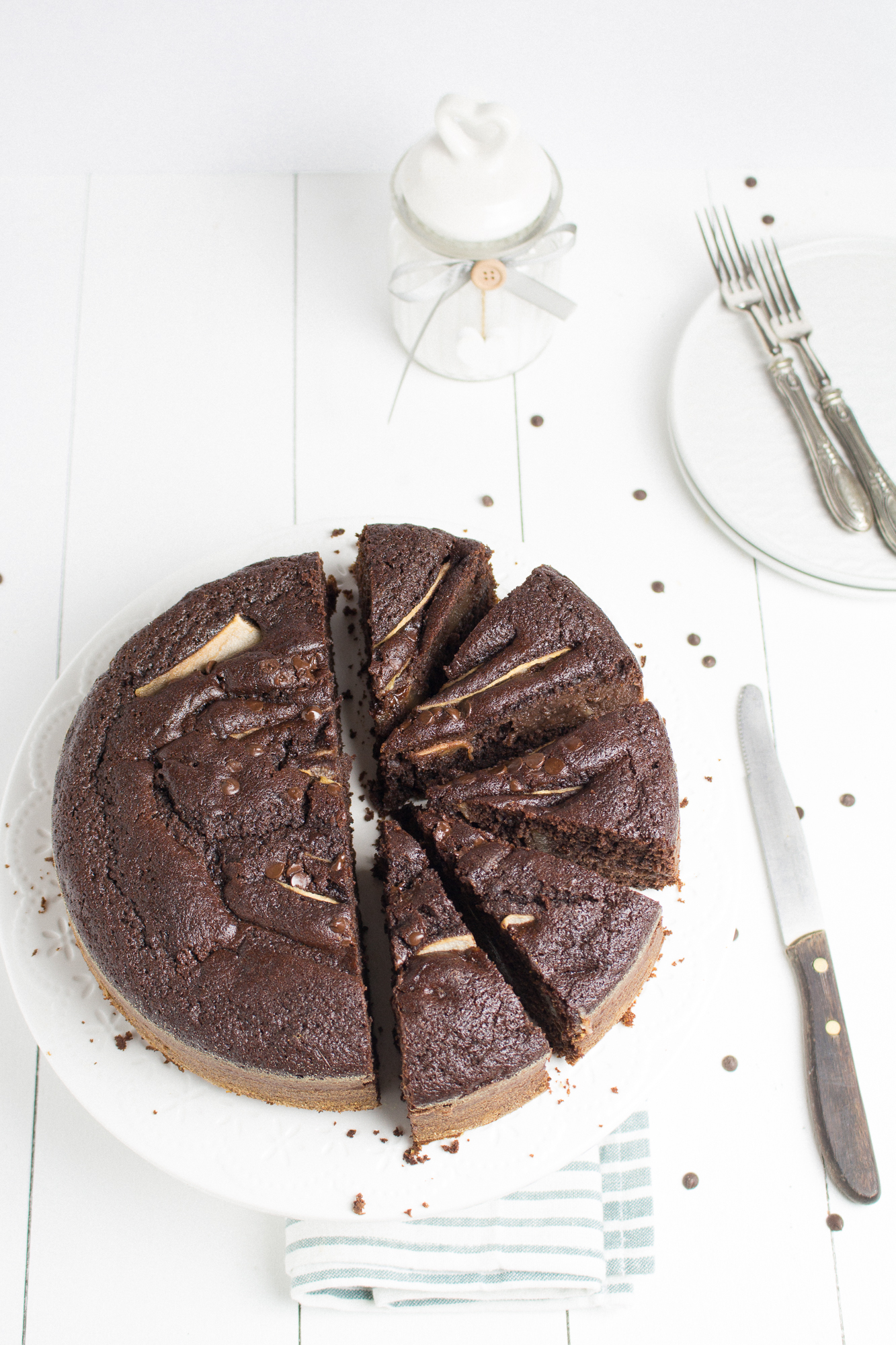 Torta cioccolato e pere