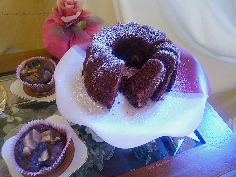 Torta cioccolato e pere senza glutine
