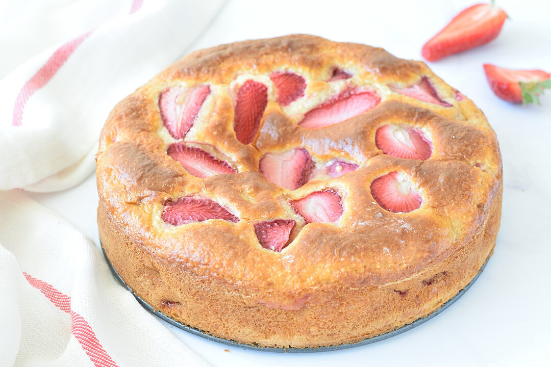 Torta Cocco e Fragole senza grassi