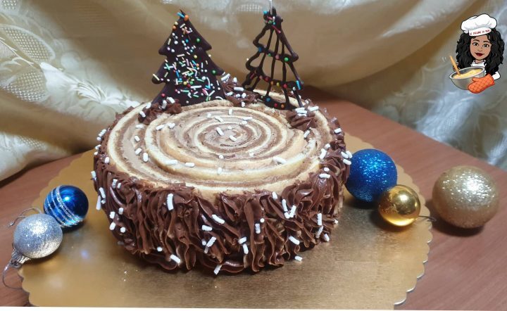 Torta con crema mousseline al caffè