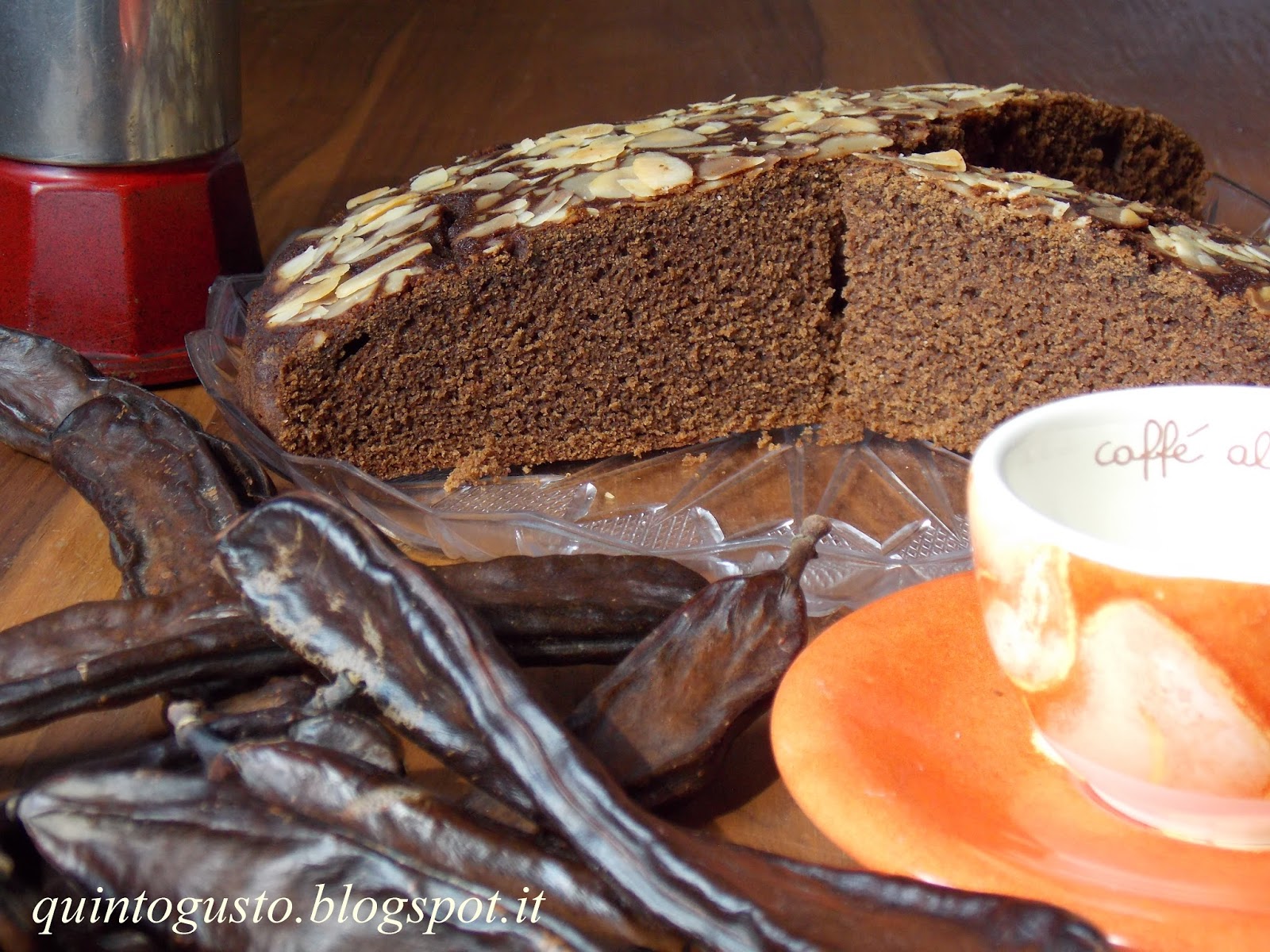 Torta con farina di carrube
