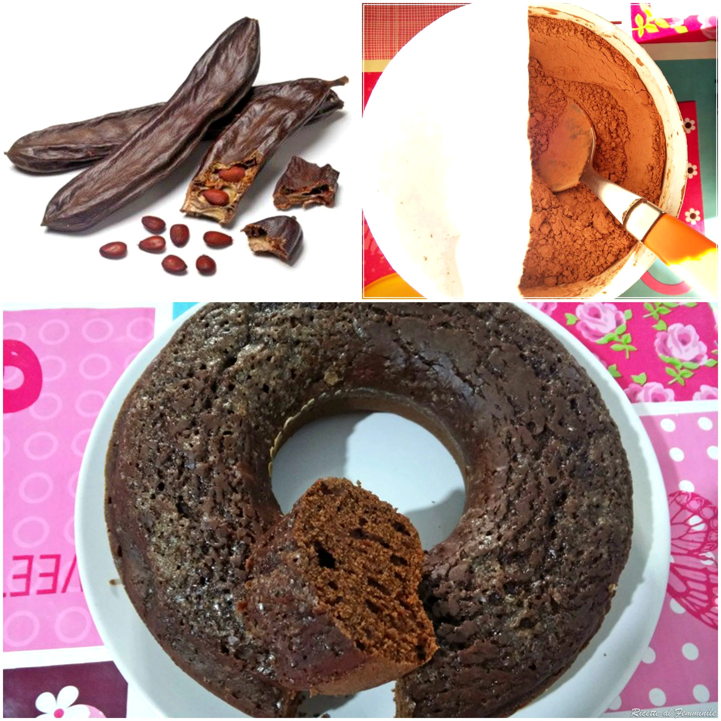 Torta con farina di carrube senza lattosio