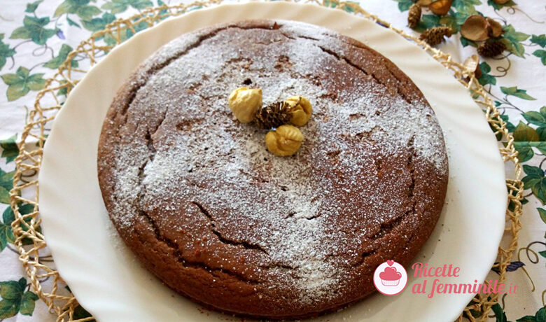 Torta con farina di castagne e caffè senza lattosio