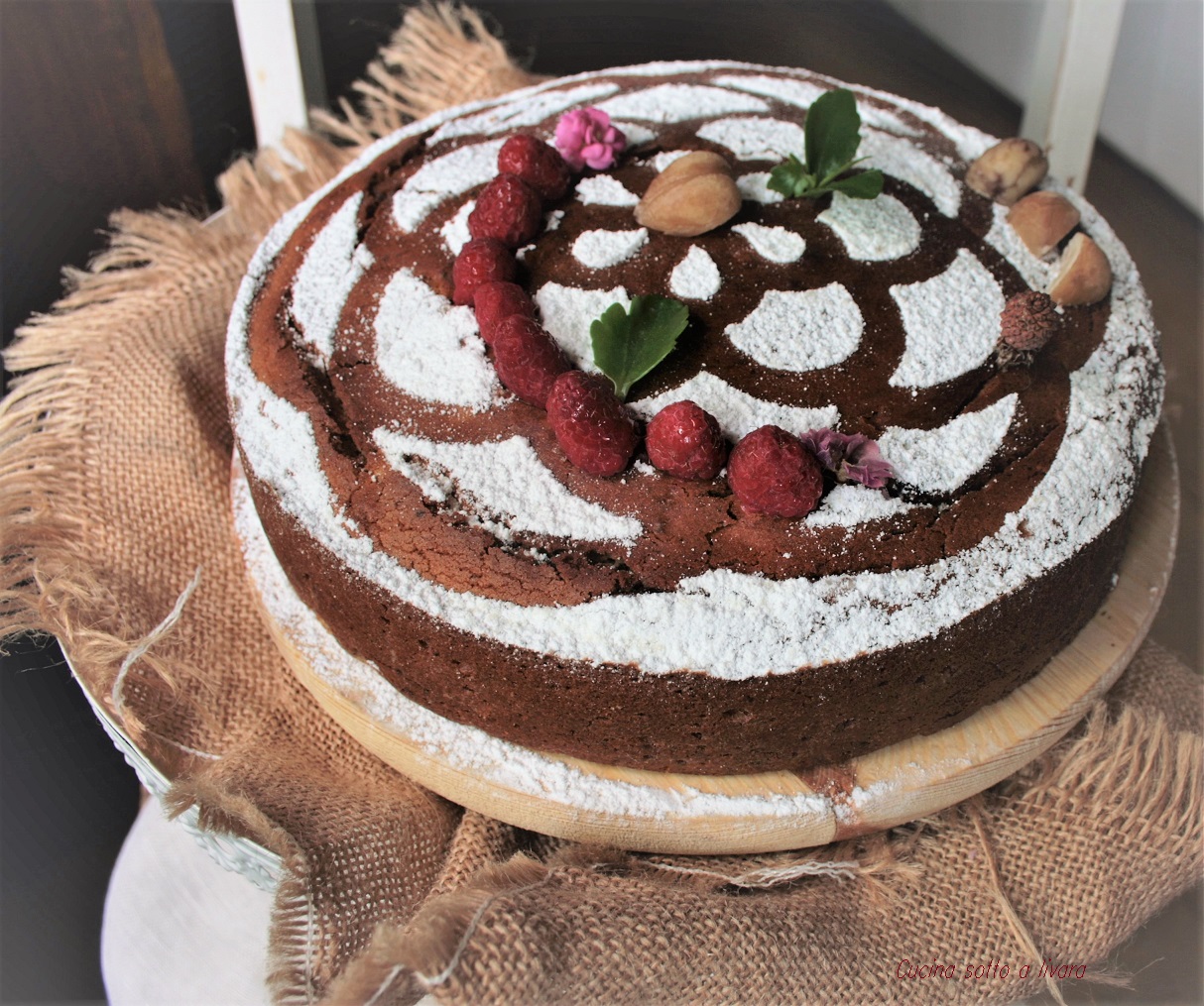 Torta con farina di castagne