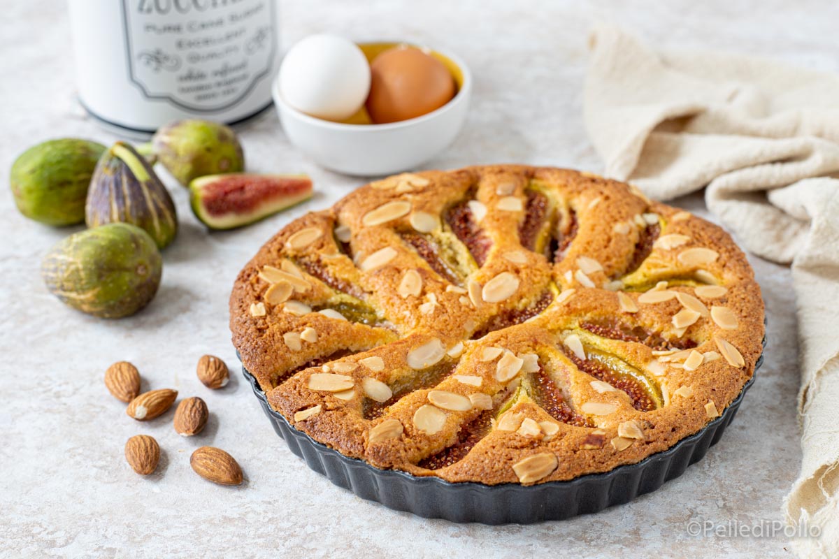 Torta con fichi e mandorle