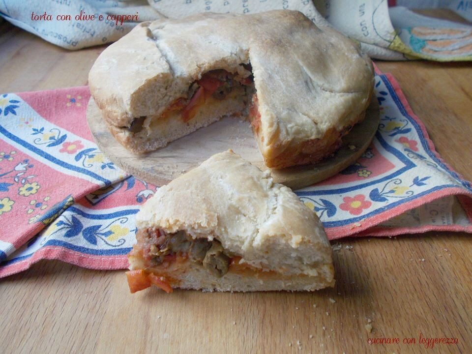 Torta con olive e capperi – lievito madre