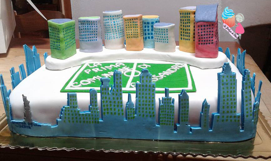 Torta con palazzi