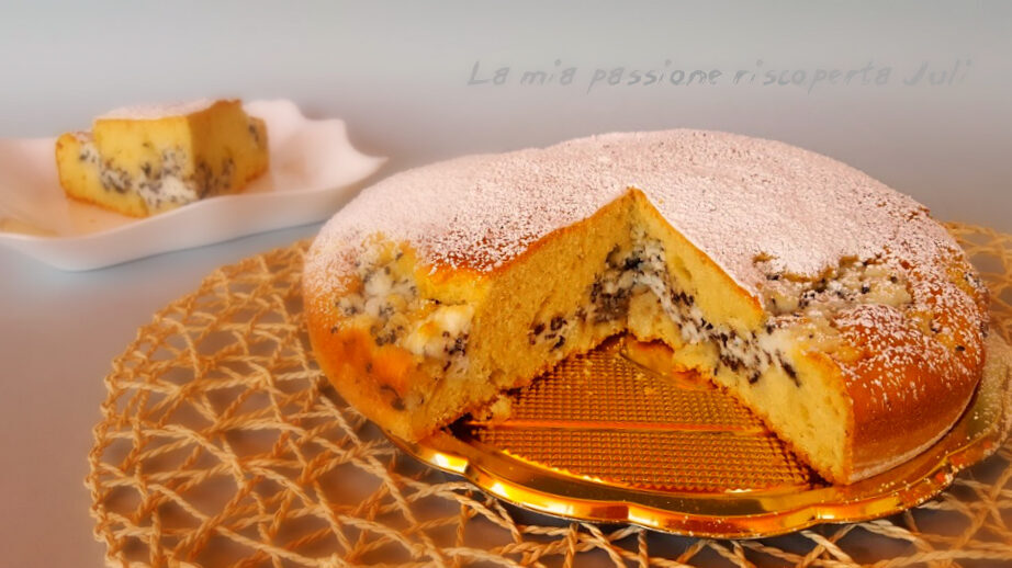 Torta con ricotta con scaglie di cioccolato