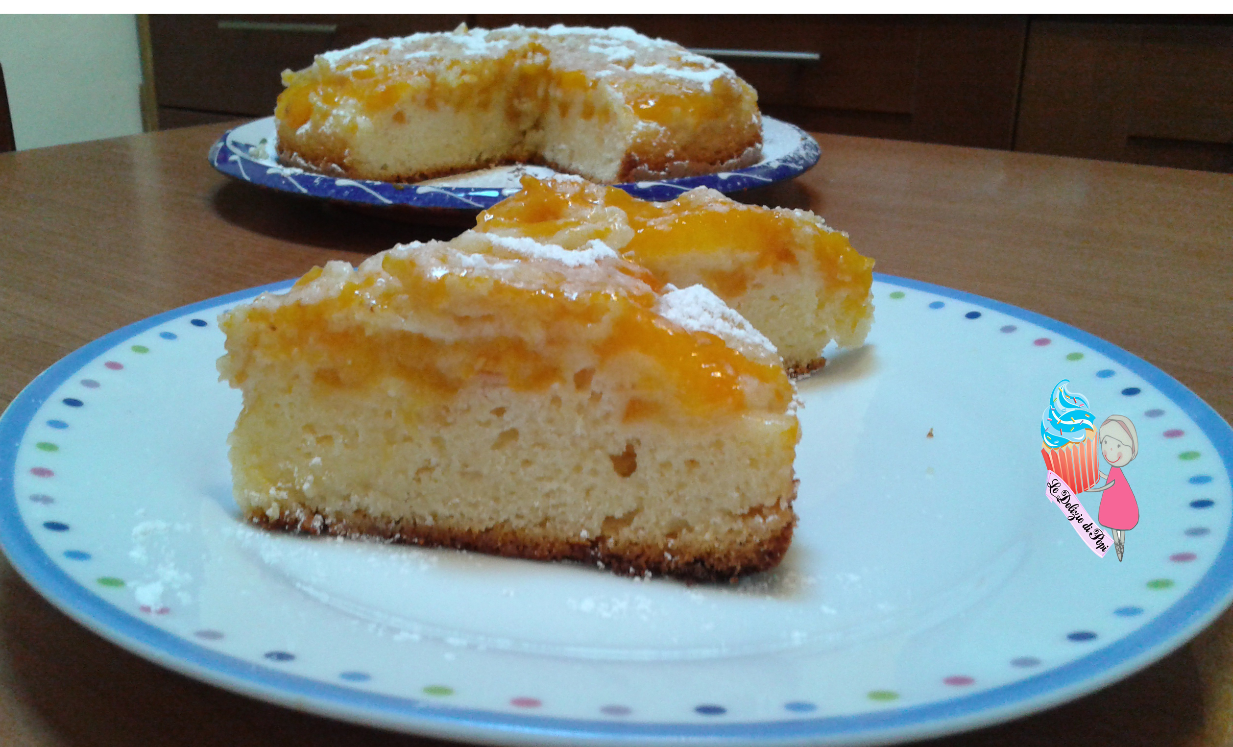 Torta con yogurt e albicocche