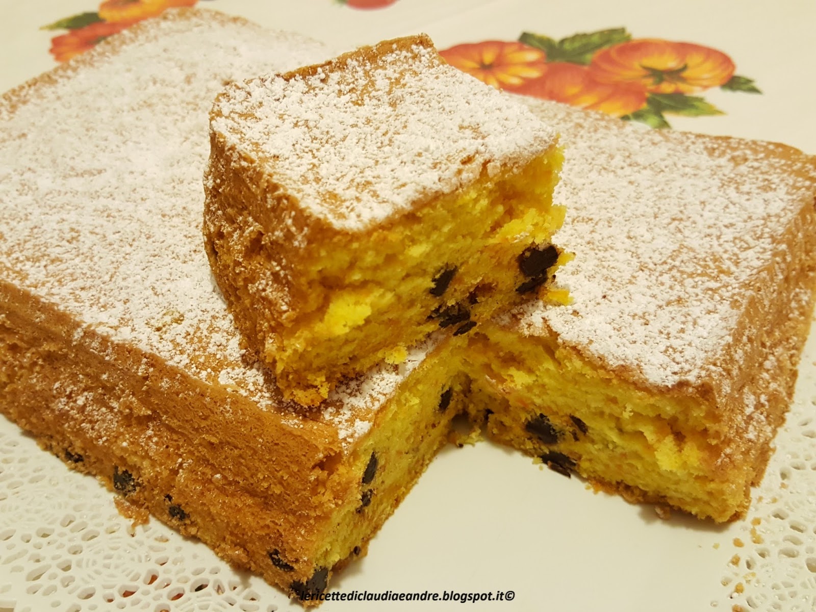 Torta con zucca e gocce di cioccolato