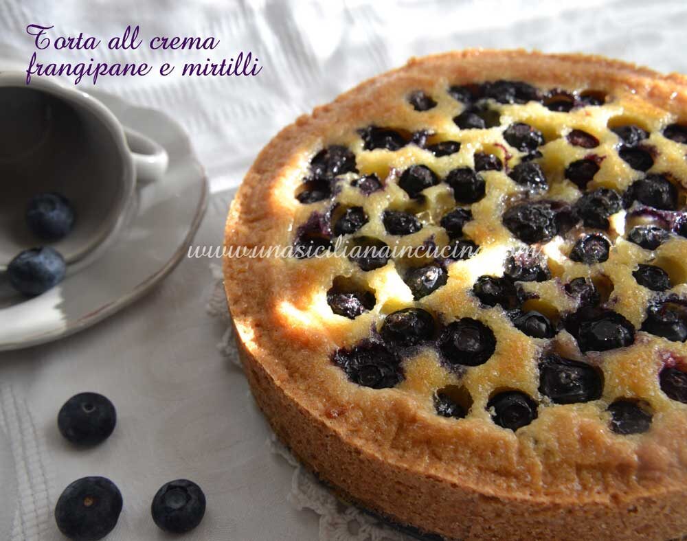 Torta crema frangipane e mirtilli knam