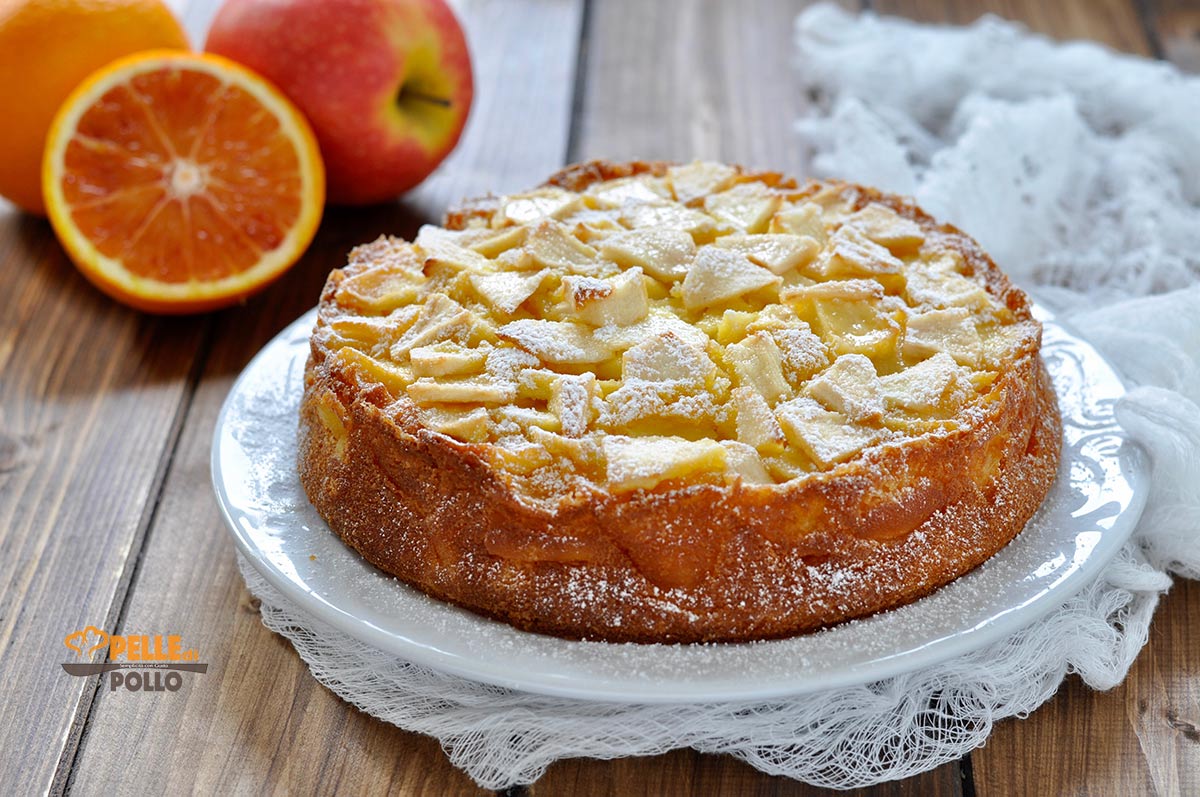 Torta cremosa alle mele e arancia