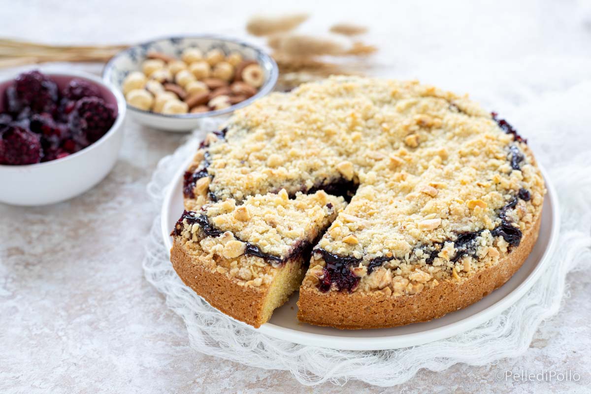 Torta crumble con confettura