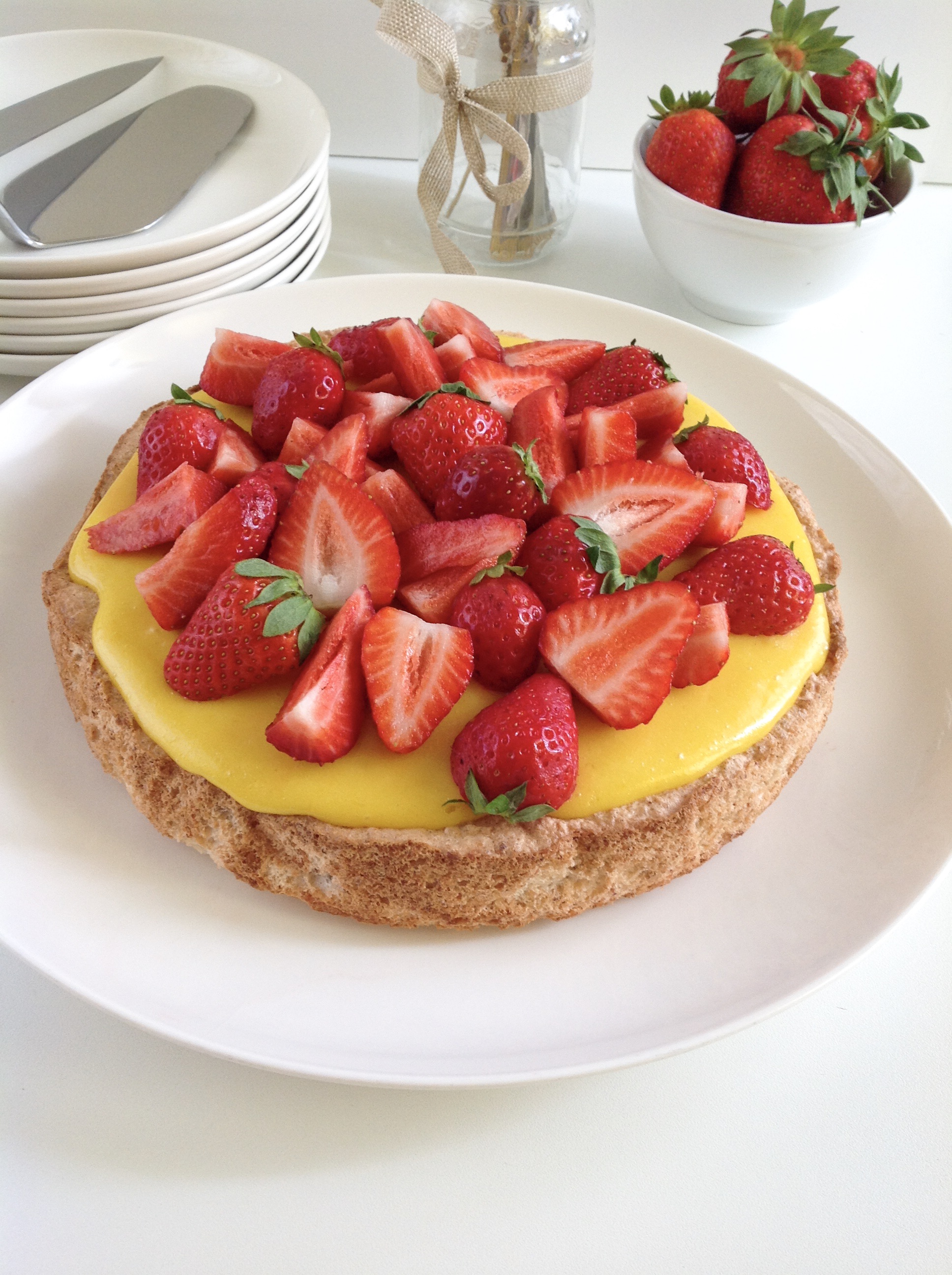 Torta dacquoise al cocco e limone