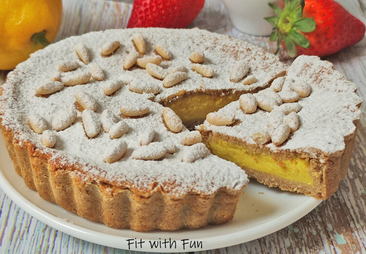 Torta della nonna fit light proteica e senza zucchero