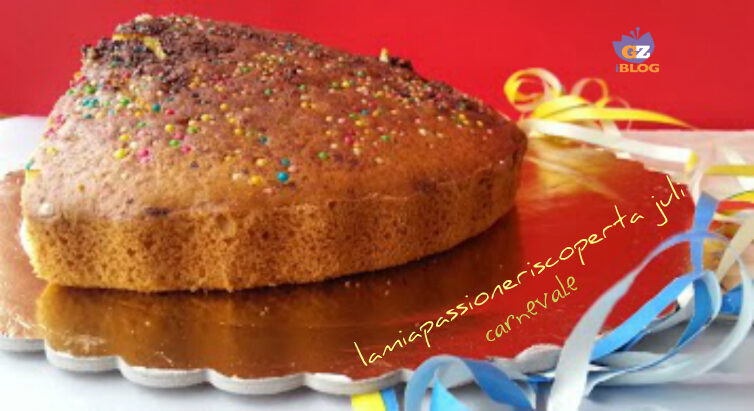 Torta di carnevale arlecchino, confettini..