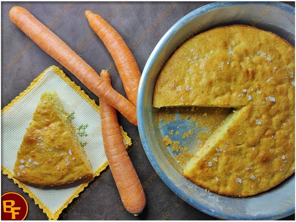 Torta di carote dolce-salata senza lattosio