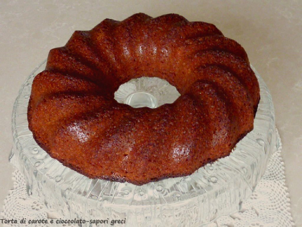 Torta di carote e cioccolato