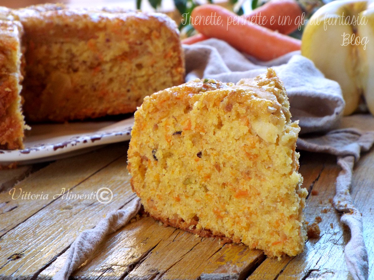 Torta di carote e mela senza burro