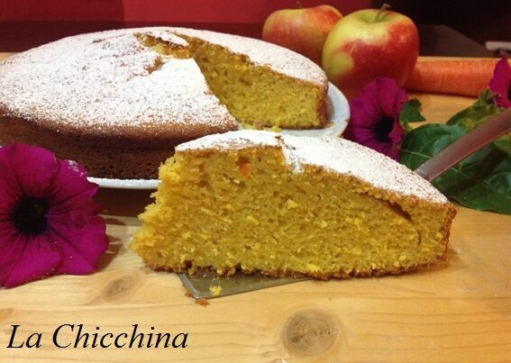 Torta di carote e mele in dieci minuti