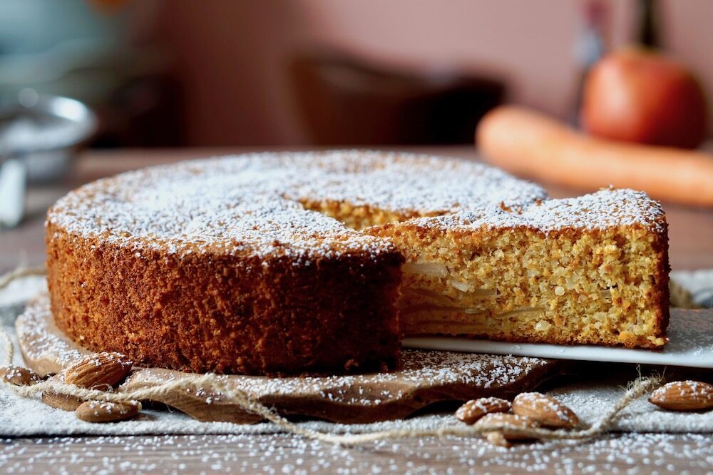 Torta di carote e pere