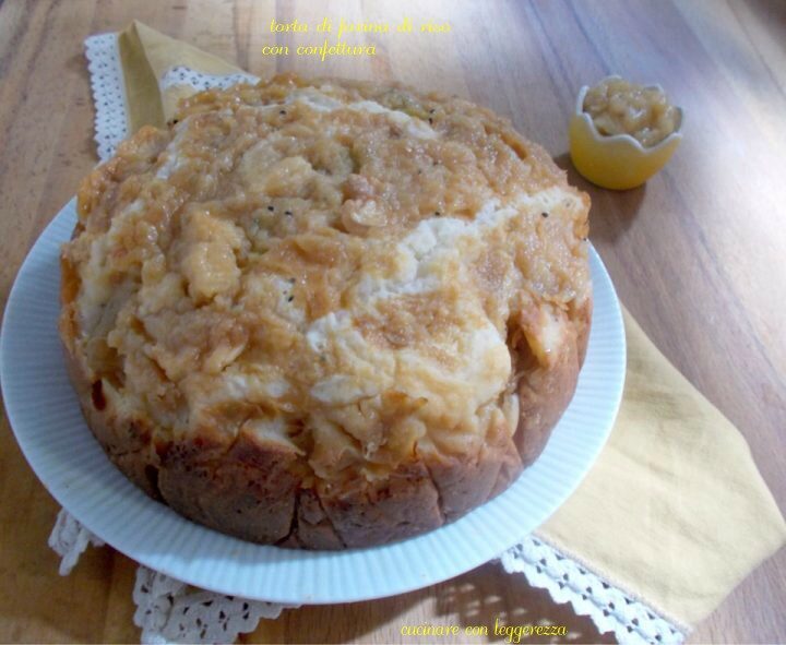 Torta di farina di riso con confettura