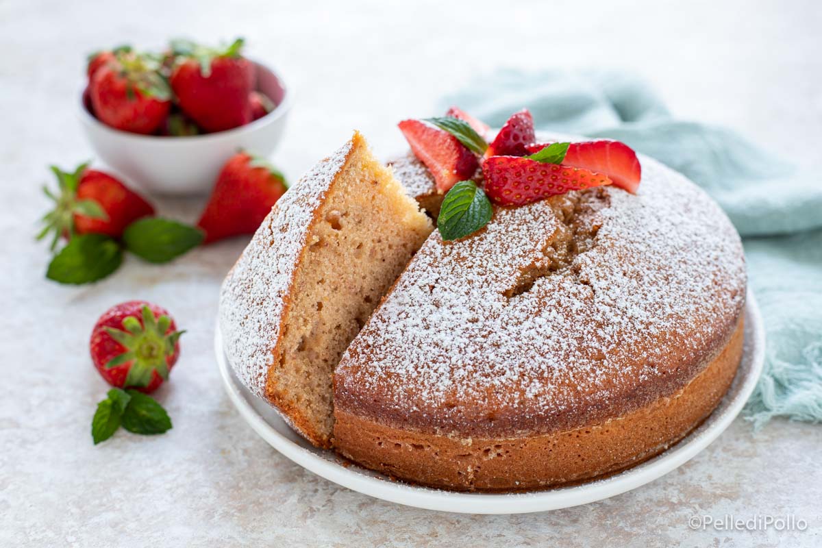 Torta di fragole frullate (pan di fragole)