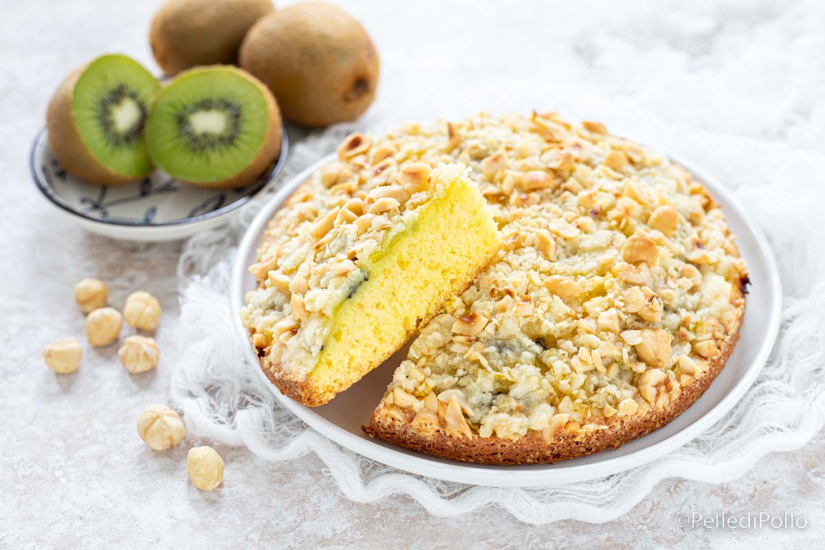 Torta di kiwi con crumble