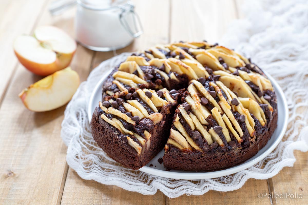 Torta di mele al cacao
