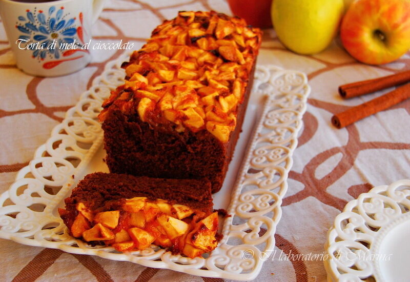 Torta di mele al cioccolato