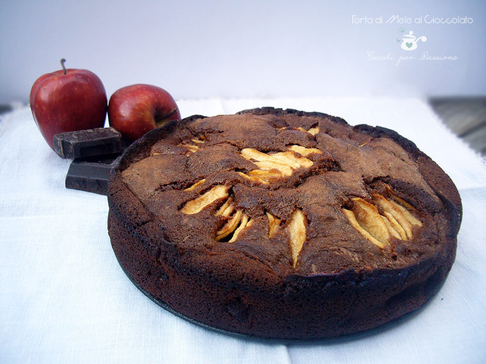 Torta di mele al cioccolato