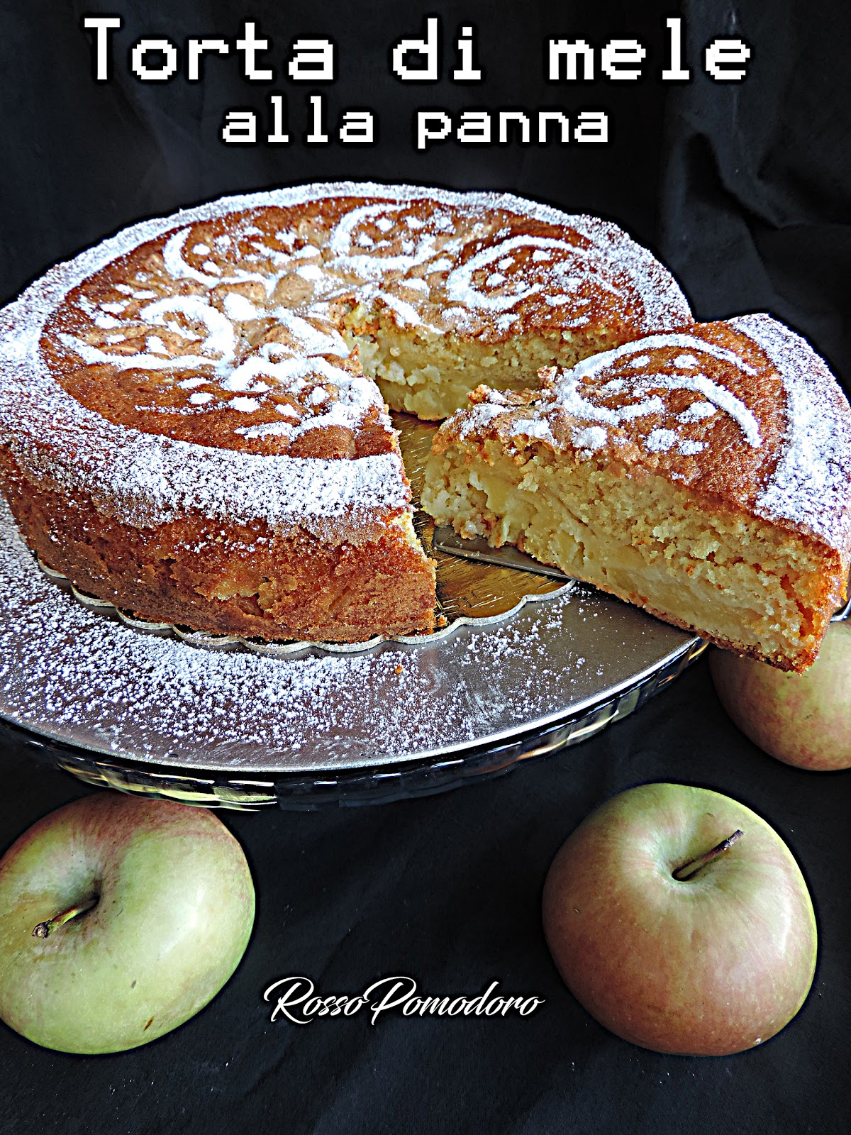 Torta di mele alla panna (senza burro e olio)
