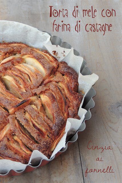 Torta di mele con farina di castagne