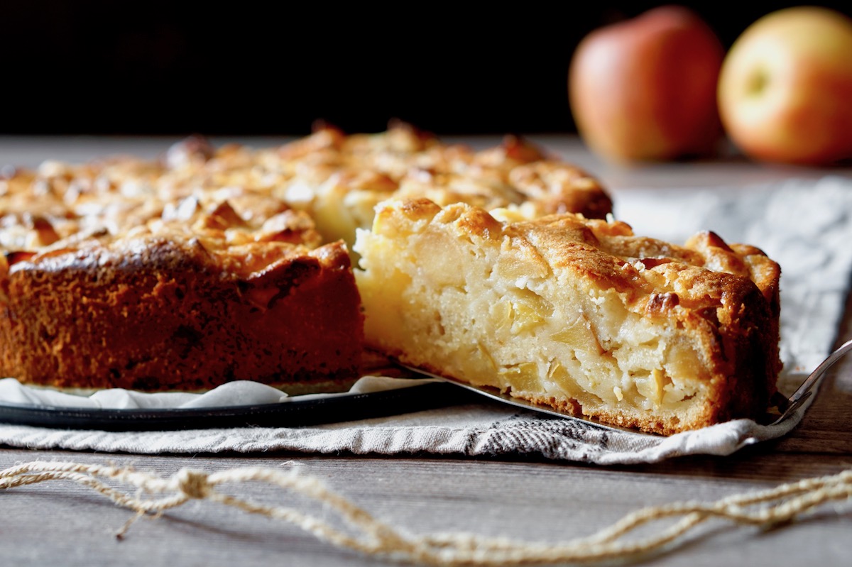 Torta di mele con la buccia
