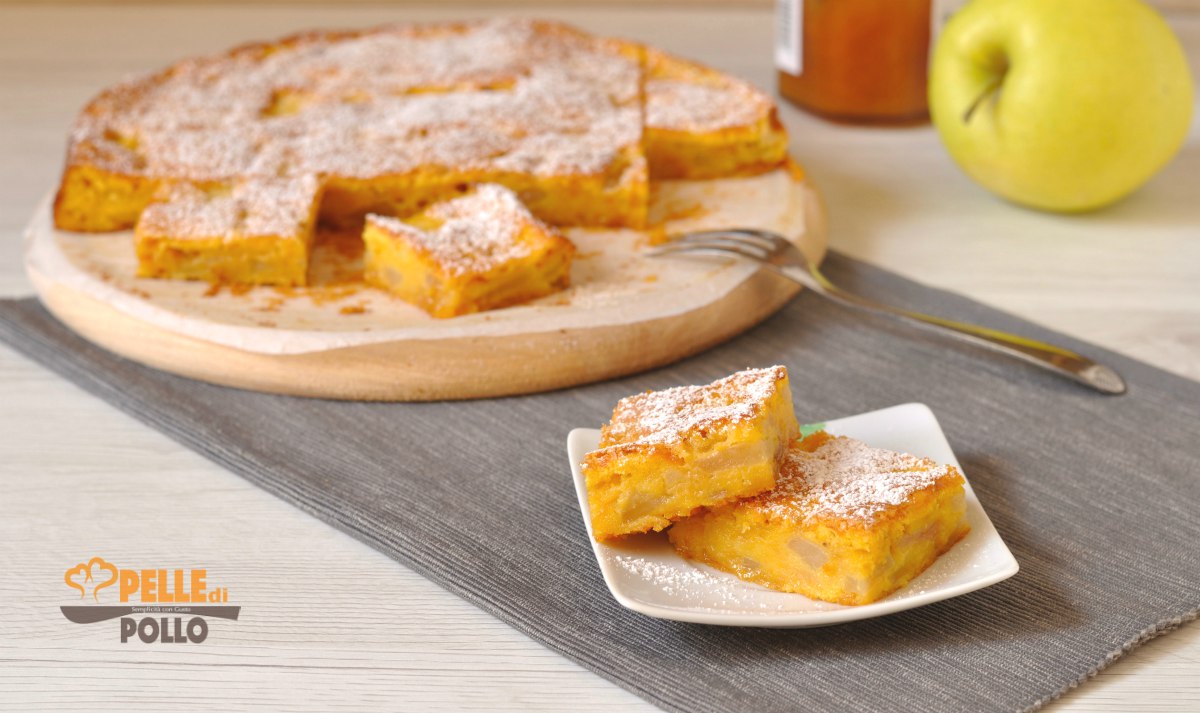 Torta di mele con marmellata di albicocche