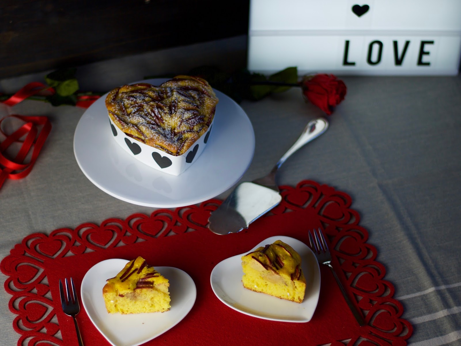 Torta di mele di san valentino
