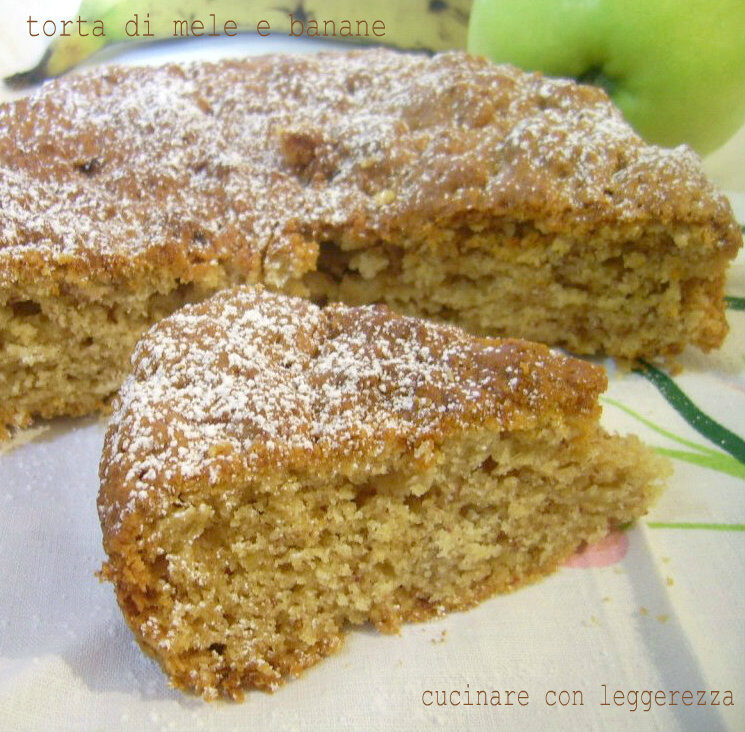 Torta di mele e banane