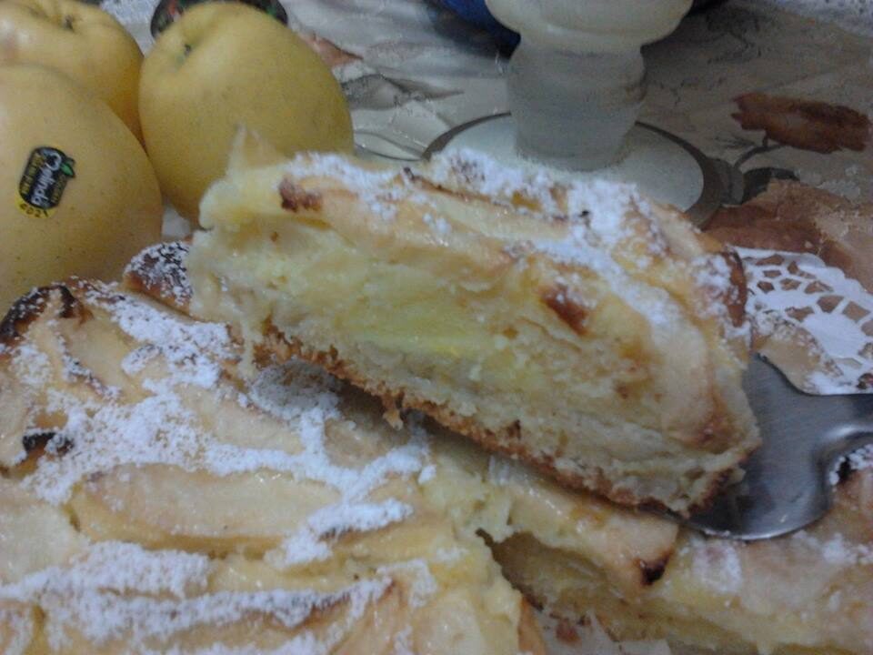 Torta di mele e crema pasticcera