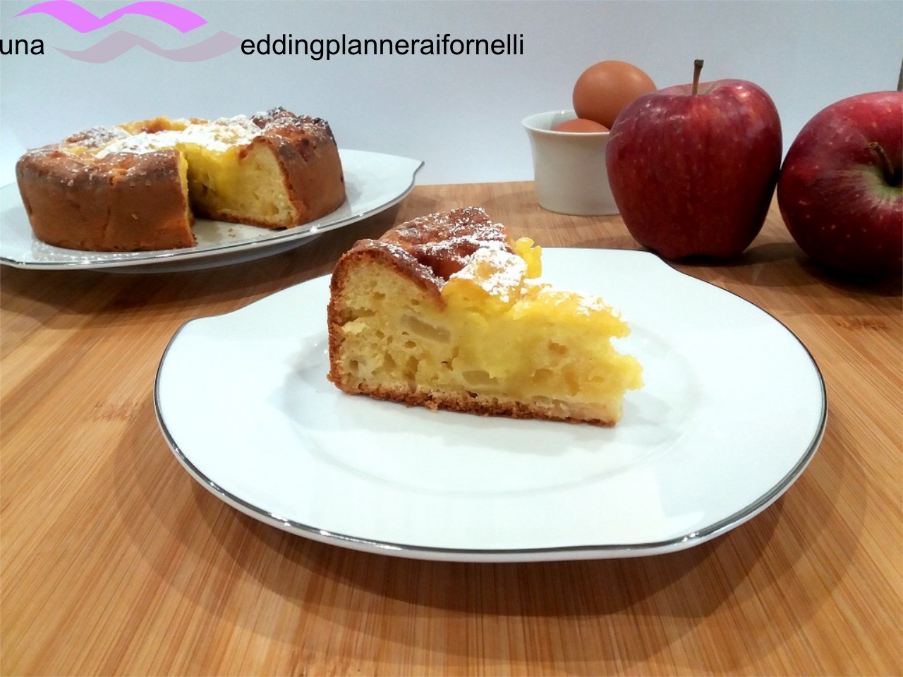 Torta di mele e crema pasticciera