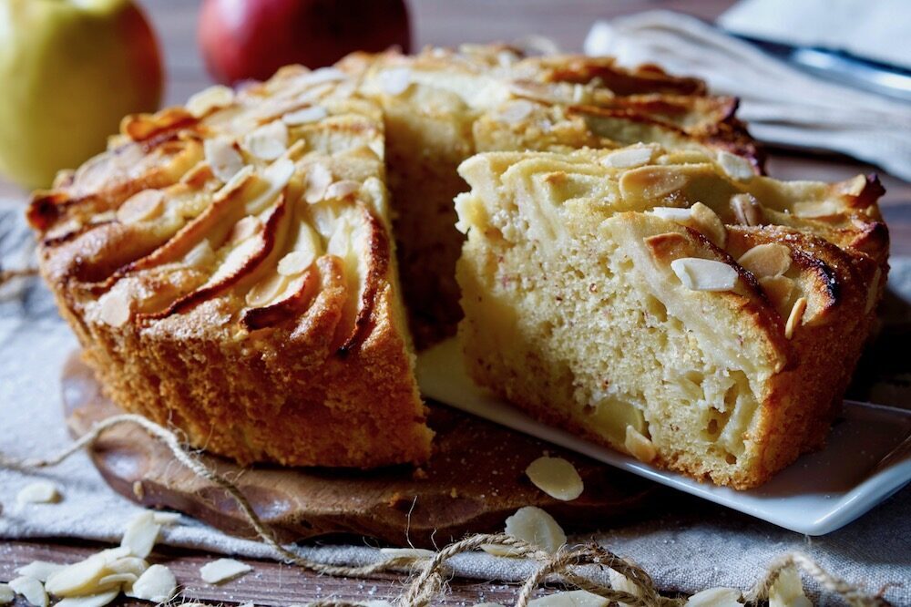 Torta di mele e mandorle