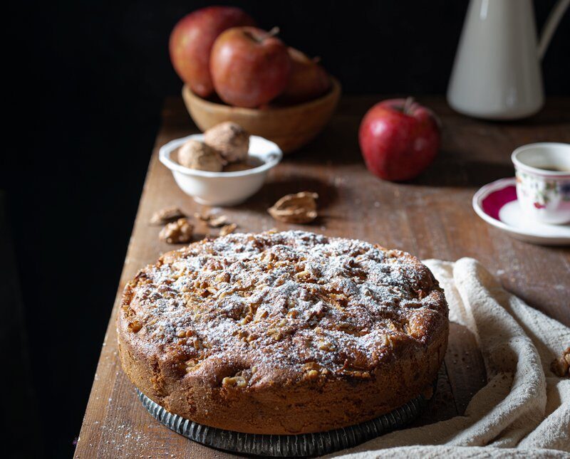 Torta di mele e noci