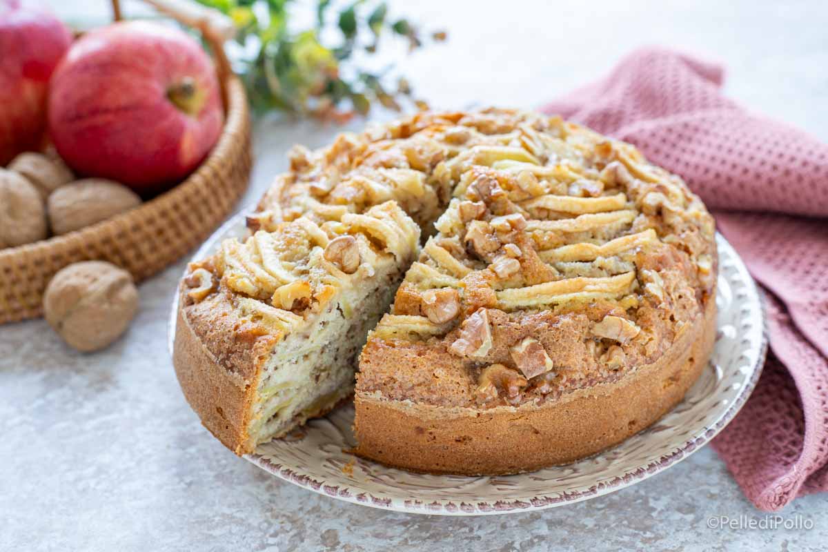 Torta di mele e noci