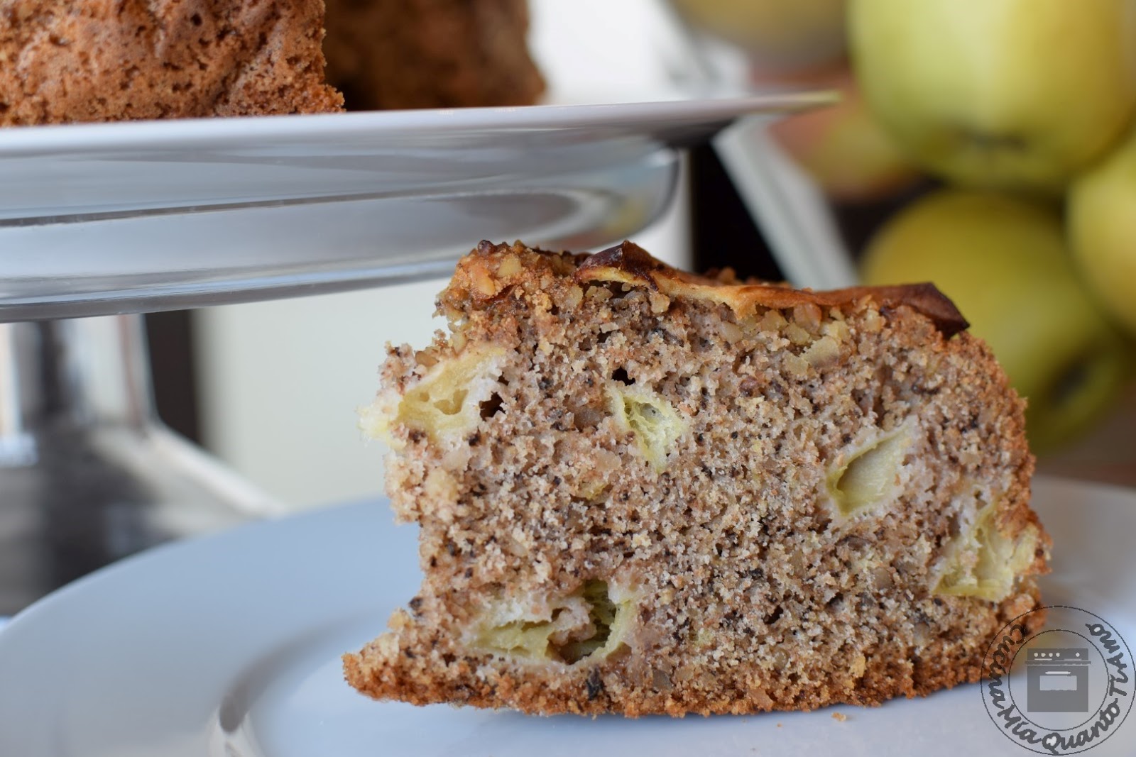 Torta di mele e noci senza lattosio
