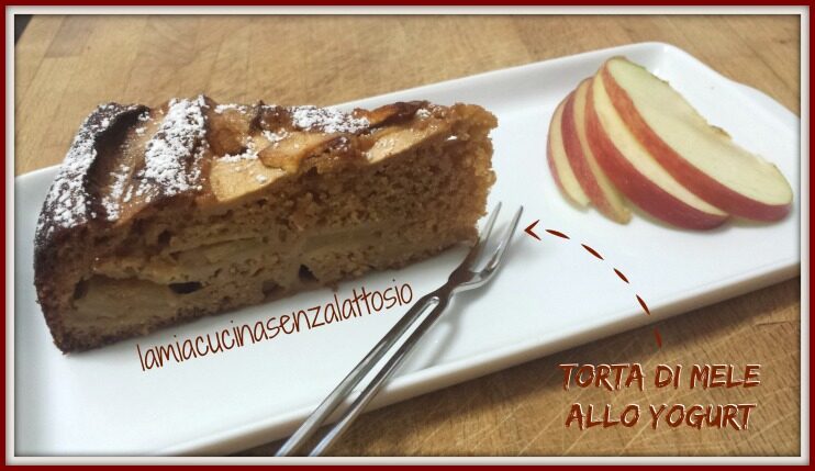 Torta di mele e yogurt senza uova senza lattosio