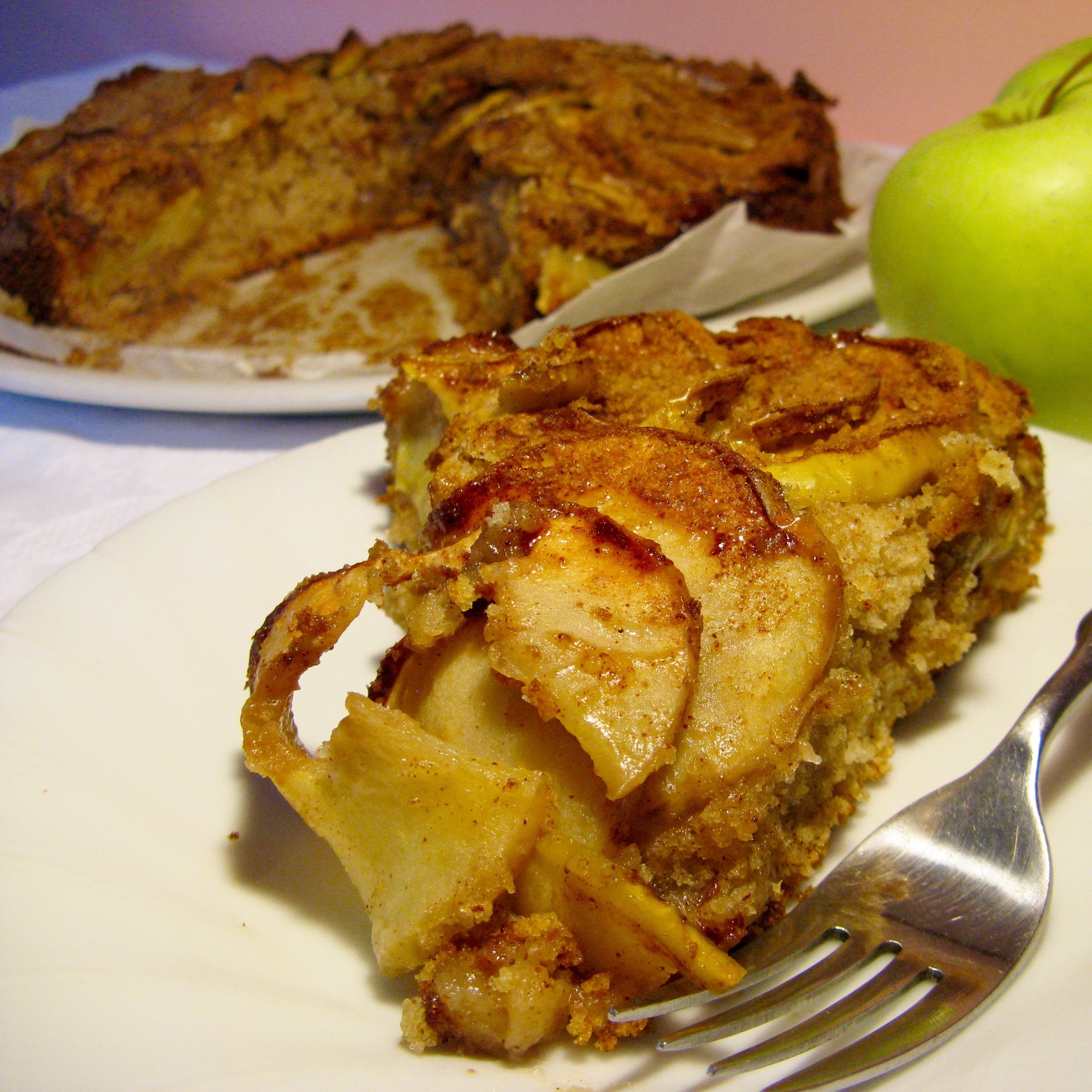 Torta di mele in superficie